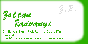 zoltan radvanyi business card